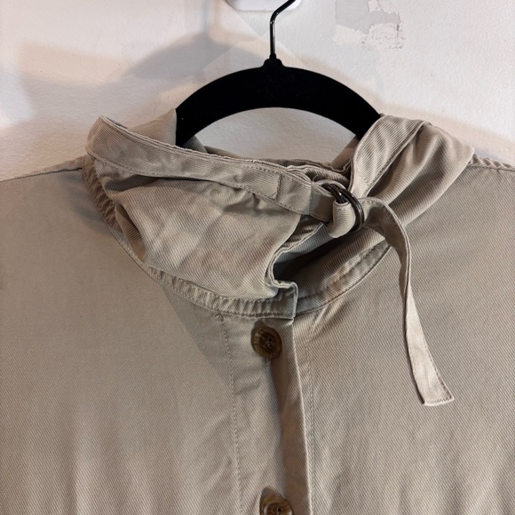 BANANA REPUBLIC Sz XL 100% Lyocell Jumpsuit Drawstring Patch Pockets High Neck - Picture 5 of 12